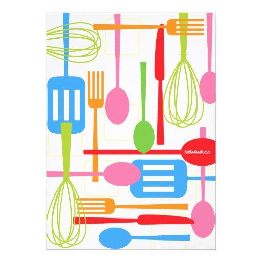 Stock the Kitchen Retro Style Bridal Shower Cards