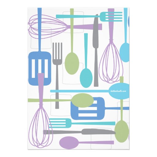 Stock the Kitchen Retro Style Bridal Shower Custom Invite