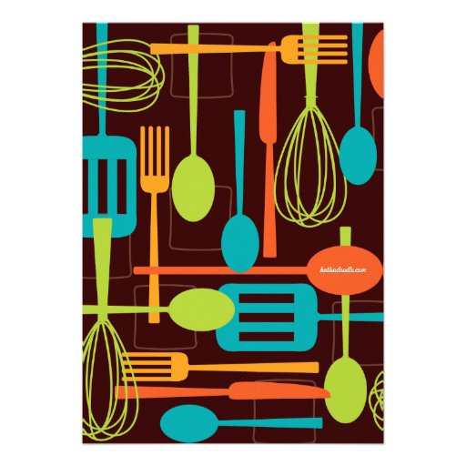 Stock the Kitchen Retro Style Bridal Shower Personalized Invitation