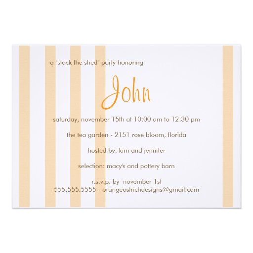 Stock the Shed | Wedding Shower Invitation