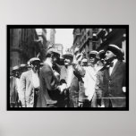 Stock Traders NYC Curb Market 1916 Poster