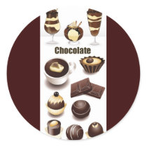 Stock Vectors - Chocolate Round Stickers