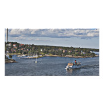 Stockholm Sweden Port Photo Card Template