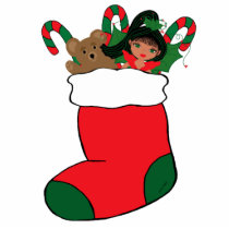 Stocking and Mari Holiday Ornament photo sculptures
