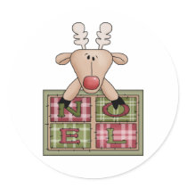 Stocking Stuffer Reindeer Stickers by SoCalTeeShirts Stocking Stuffer Reindeer Stickers
