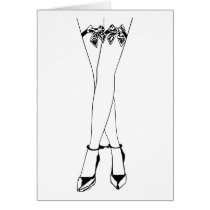 Stockings Bows & Cuffs cards by AtlasShrugging Stockings Bows & Cuffs cards