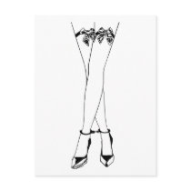Stockings Bows & Cuffs postcards