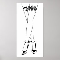 Stockings Bows & Cuffs Poster