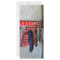 Stockings Hanging to Dry Rack Card Template
