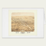 Stockton, CA Panoramic Map 1870 (1667A) - Restored cards