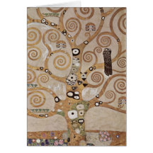 Stoclet Fries Tree Of Life Greeting Cards