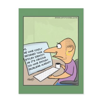 Stolen Identity postcard