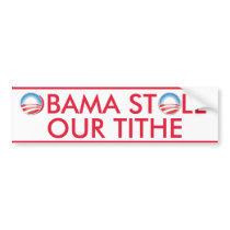 Stolen Tithe bumper stickers