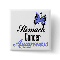 Stomach Cancer Awareness Butterfly buttons