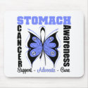 Stomach Cancer Awareness Butterfly mousepads by giftsforawareness Stomach Cancer Awareness Butterfly mousepads