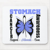 Stomach Cancer Awareness Butterfly mousepads