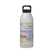 Stomach Cancer Awareness Collage Drinking Bottles