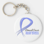 Stomach Cancer Awareness Grunge keychains