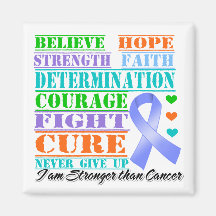 Stomach Cancer Believe Strength Determination Refrigerator Magnet