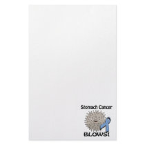 Stomach Cancer Blows Awareness Design Custom Stationery