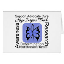 Stomach Cancer Butterfly Inspirations Greeting Card