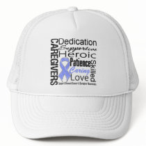 Stomach Cancer Caregivers Collage hats by giftsforawareness Stomach Cancer Caregivers Collage hats