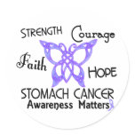 Stomach Cancer Celtic Butterfly 3 Sticker