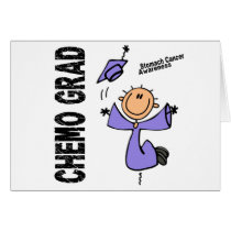 Stomach Cancer CHEMO GRAD 1 cards by awarenessgifts Stomach Cancer CHEMO GRAD 1 cards