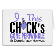 Stomach Cancer Chick Gone Periwinkle cards by awarenessgifts Stomach Cancer Chick Gone Periwinkle cards