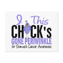 Stomach Cancer Chick Gone Periwinkle postcards by awarenessgifts Stomach Cancer Chick Gone Periwinkle postcards