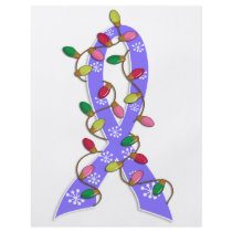 Stomach Cancer Christmas Lights Ribbon Personalized Flyer