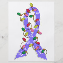 Stomach Cancer Christmas Lights Ribbon Personalized Flyer