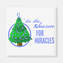 Stomach Cancer Christmas Miracles Refrigerator Magnet