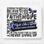 Stomach Cancer Collage - Fight Like a Girl Mouse Pads