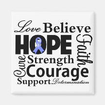 Stomach Cancer Collage of Hope Fridge Magnets
