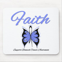 Stomach Cancer Faith Butterfly Ribbon mousepads