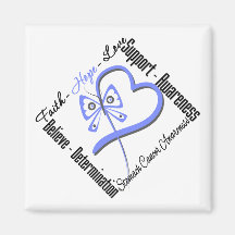 Stomach Cancer Faith Hope Love Butterfly Magnet