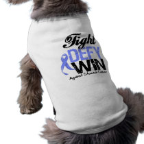 Stomach Cancer Fight Defy Win Doggie Tee Shirt