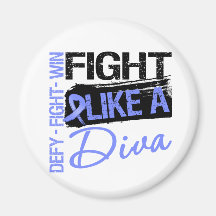 Stomach Cancer - Fight Like a Diva Refrigerator Magnet