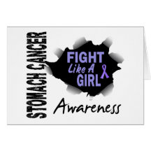 Stomach Cancer Fight Like A Girl 14.3 Card