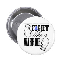 Stomach Cancer Fight Like a Warrior Pinback Button