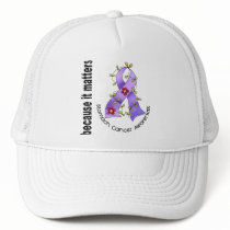 Stomach Cancer Flower Ribbon 3 hats by awarenessgifts Stomach Cancer Flower Ribbon 3 hats