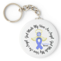 Stomach Cancer God Made My Hero An Angel Key Chain