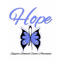 Stomach Cancer Hope Butterfly Ribbon t-shirts by cancerapparel Stomach Cancer Hope Butterfly Ribbon t-shirts