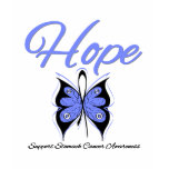 Stomach Cancer Hope Butterfly Ribbon t-shirts
