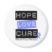 Stomach Cancer Hope Love Cure magnets by giftsforawareness Stomach Cancer Hope Love Cure magnets