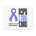 Stomach Cancer Hope Love Cure Ribbon postcards by giftsforawareness Stomach Cancer Hope Love Cure Ribbon postcards