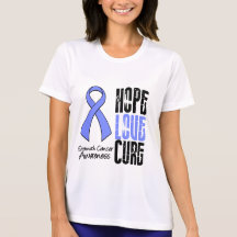 Stomach Cancer Hope Love Cure Ribbon T-shirt