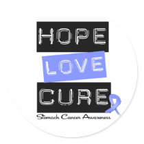 Stomach Cancer Hope Love Cure stickers