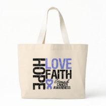 Stomach Cancer Hope Love Faith Canvas Bag